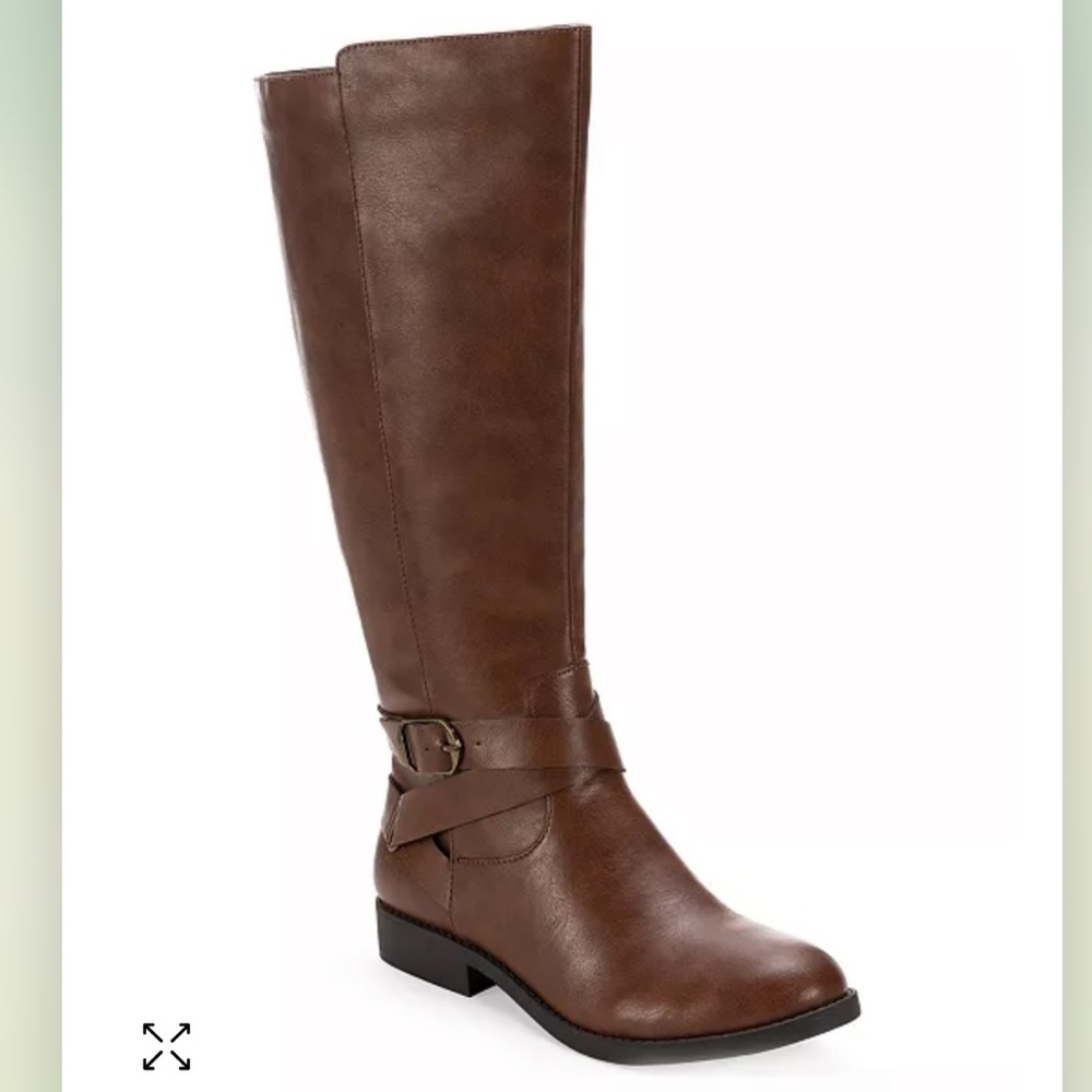 Style & Co Madixe Riding Boots 7.5 chestnut brown NWT